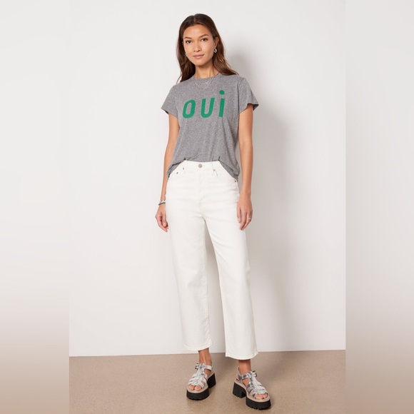 Clare V. Classic Tee Oui Grey Melange - Picture 15 of 15